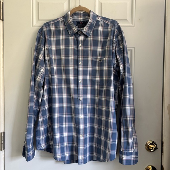 Vineyard Vines Other - Men's Vineyard Vines Blue Plaid Slim Fit Tucker Shirt, Size XL